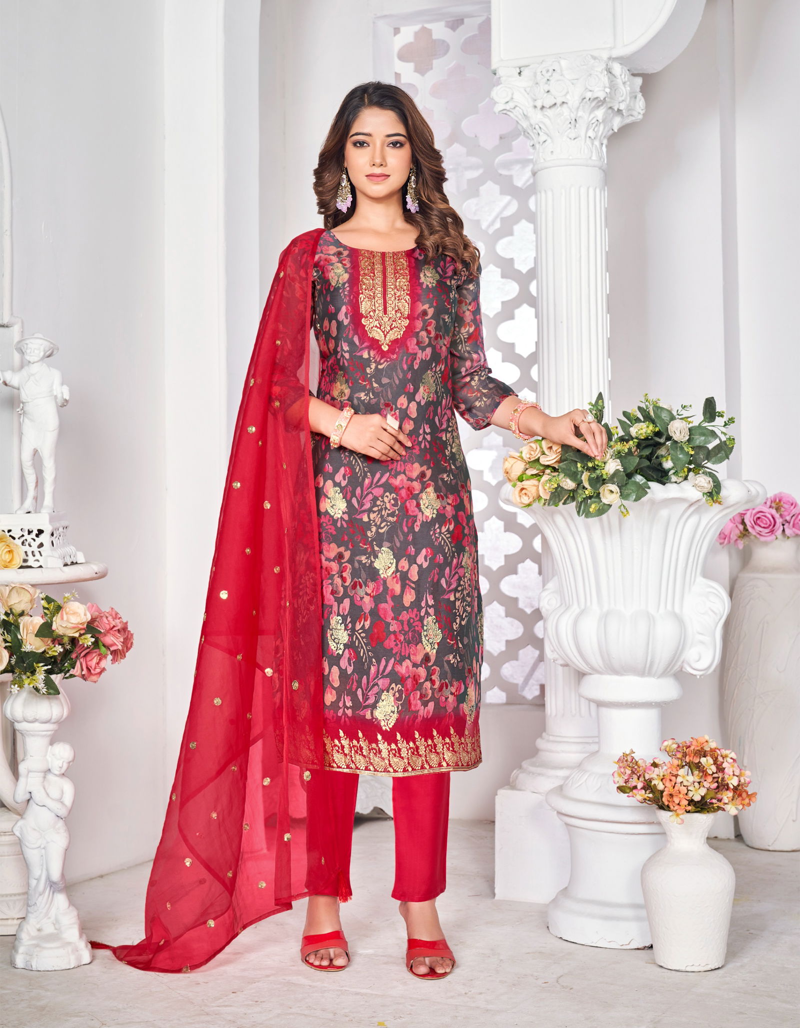 Gulnaz Vol 1 By Radhika Organza Silk Kutris With Bottom Dupatta Wholesale Online